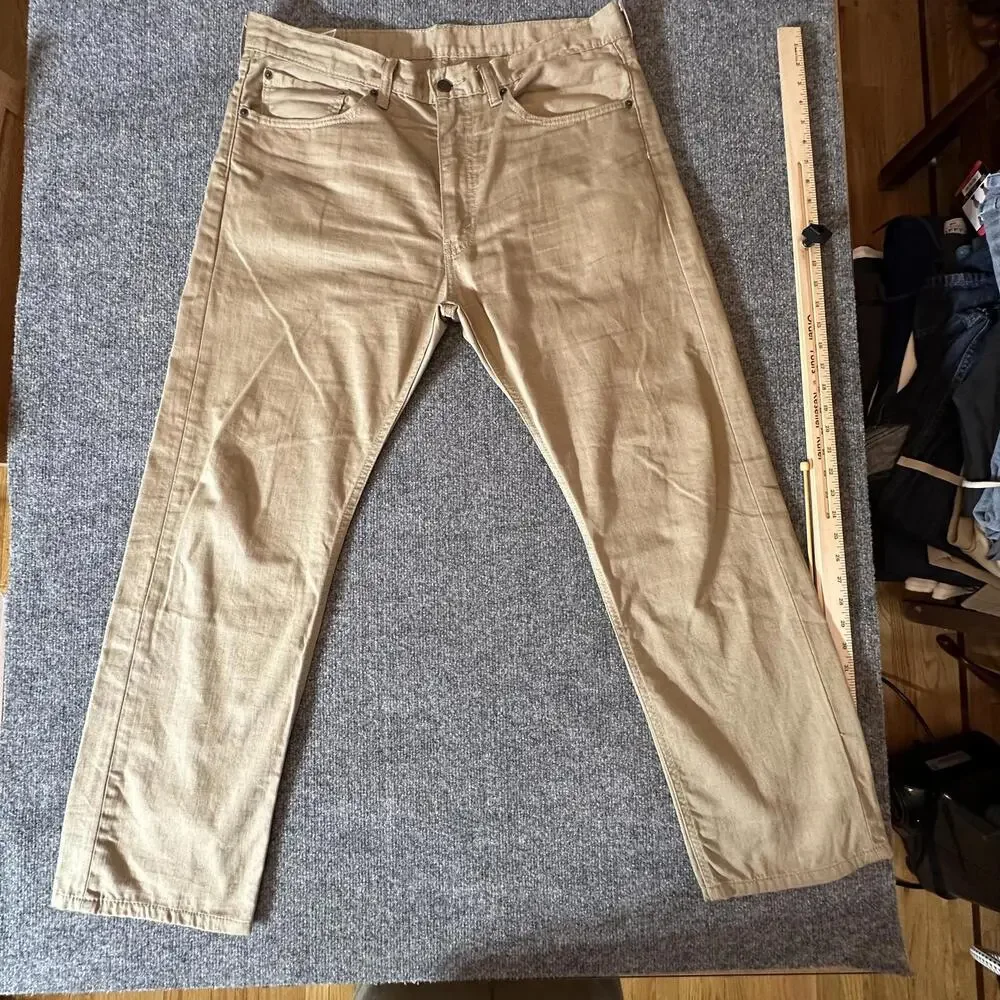 Levi's 505 Regular Fit‎ Men’s Beige Jeans - W36 L30